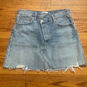 Agolde Criss Cross Denim Mini Size 28